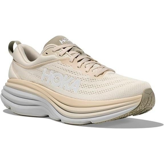 Hoka One One Men's Bondi 8 Athletic Sneakers Oat Milk Barley Sz 11.5 Nwob